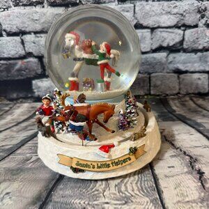 Breyers Santa's Little Helpers Snow Globe 3rd in Series (No. 700225) - Rotating